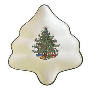 Cuthbertson Christmas Tree Candy Nut Dish Made In England Holiday Vintage